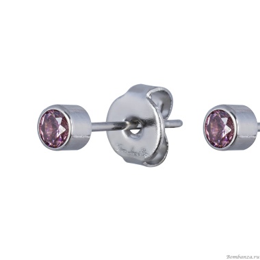 Пусеты Fiore Luna, Cubic zirconia Rhodolite, SWE0128 PH S Пусеты Fiore Luna, Cubic zirconia Rhodolite, SWE0128 PH S